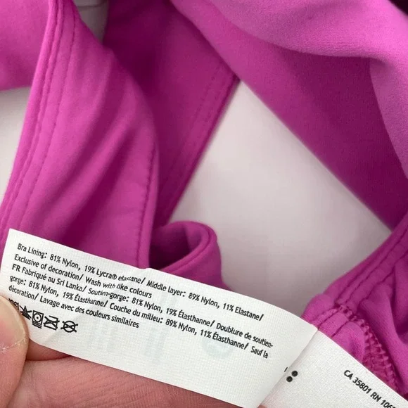 Lululemon NWT Align V-Neck A/B Purple Highlight Nulu Yoga Bra LW2DW3S Size 10 - Picture 5 of 9